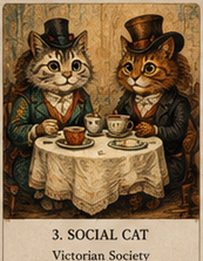 Original WAIN CAT social cat illustration
